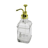 KARE CAM ŞİŞE - ŞEFFAF SIVI SABUNLUK 500ML POMPA - MUSLUK AYRIK MODEL BAŞLI 