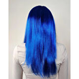 Mavi Renk Uzun Parti Peruğu 