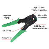 3&amp;#39;ü 1 Arada Modüler Kablo Sıkma,soyma Ve Kesme Pensesi 