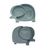 Bebek Ve Çocuk İçin Sevimli Fil Model Desenli Yemek Bebek Mama Kabı Bölmeli Tabak 