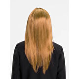 Altın Renk Düz Kesim İçi Astarlı Uzun Parti Peruğu Takma Saç 
