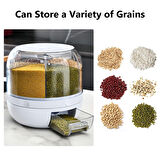 Kuru Gıda Ve Bakliyat Organizeri 360° Dönebilen 6 Bölmeli Ayrıştırıcılı Hava Geçirmez 