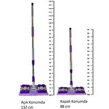 Mandallı Mop Seti Yer Duvar Tavan Cam Mopu Tüm Yüzeyler İçin 