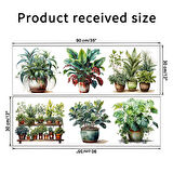 6 Li Sticker Saksılı Çiçek Modelleri 