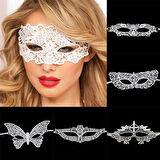 Beyaz Renk Dantel Kesim Dantel İşlemeli Balo Parti Maskesi 1 No 