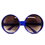 Yuvarlak Yeşilçam 80 Li 90 Lı Yıllar Parti Gözlüğü Retro Mavi Renk 