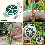50 Metre Kendiliğinden Kesici Bıçaklı Bitki Saksı Kablo Sabitleme Teli 