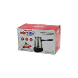 Çelik Elektrikli Cezve Türk Kahve Makinesi - 6 Fincan Tak-çıkar Kulp 400ml Msr-7600 