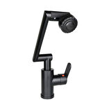 Siyah - 1080 Derece Dönebilen Çok Fonksiyonlu Musluk Batarya Ktx-3307 