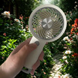 USB ile Şarj Olabilen 3 Ayarlı Fan Modlu Çanta Tipi El Fanı 