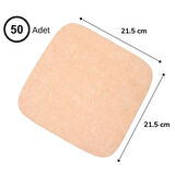 50 Adet Air Fryer Pişirme Kağıdı Tek Kullanımlık Yağ Su Geçirmez Yapışmaz Deliksiz Düz Kare Model 