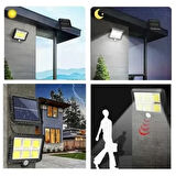 120 COB LED Solar Panelli 3 Modlu Duvar Lambası