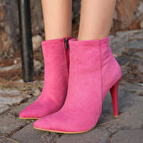 Blan Fuşya Süet Topuklu Bot - Lisinya
