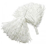 Beyaz Renk Gösteri Ponponu Çift