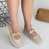 Okira Bej Cilt Oxford Ayakkabı - Lisinya