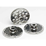 İnox Paslanmaz Kıyma Makinesi Aynası, Ağızı 12 No - 4 Mm ( Lisinya )