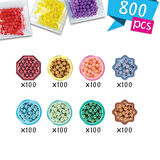 35089 AquaBeads Suluboya Renkleri Yedek Boncuk Pakedi- 800 parça +4 yaş