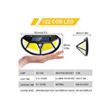 Fonksiyonel Sensörlü 122 Ledli Solar Bahçe Lambası