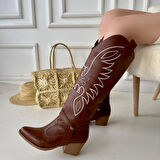 Jilla Taba Cilt Tak Çıkar Topuklu Bot Ve Çizme - Lisinya