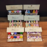 Şekilli Renkli Ahşap Mandal Seti (10'lu Paket)