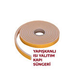 5 Adet 3 Metre Yapışkanlı Kapı Bandı Isı Yalıtım Süngeri ( Lisinya )