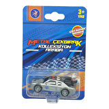 Çek Bırak Metal Küçük Arabalar 8 cm - SH40031 - Gri Polis Arabası (Lisinya)