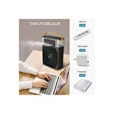 Taşınabilir Işıklı 5 Spreyli Vantilatör Buzlu Buharlı Vantilatör Mini Fan Nemlendirici ( Lisinya )