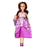 Hamile Bebek ve Minik Bebeği  Mor 30 CM