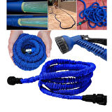 30 Metre Uzayan Bahçe Sulama Araç Yıkama Hortumu 7 Kademeli Başlık ( Lisinya )