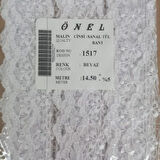Dantel Polyester Sanal Tül Bant Beyaz 14,50 Metre En 6 Cm On-1517-b