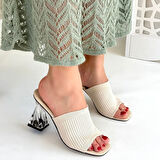 Evra Ten Triko Topuklu Terlik - Lisinya