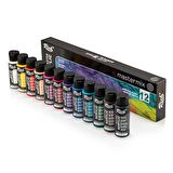 Rich Mastermix Akrilik Boya 60 cc Mega Set 12 Canlı + 12 Pastel + 12 Metalik Renk