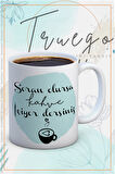 Baskılı Kupa Bardak Seramik Mug - Soran olursa...