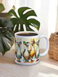 Baskılı Kupa Bardak Seramik Mug - Komik Kuşlar