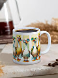 Baskılı Kupa Bardak Seramik Mug - Komik Kuşlar