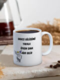 Baskılı Kupa Bardak Seramik Mug - Gülüşümü Yakala..