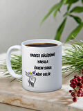 Baskılı Kupa Bardak Seramik Mug - Gülüşümü Yakala..