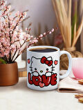 Baskılı Kupa Bardak Seramik Mug - Sevimli Love