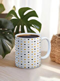 Baskılı Kupa Bardak Seramik Mug - Küçük Kalpler