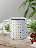 Baskılı Kupa Bardak Seramik Mug - Küçük Kalpler
