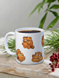 Baskılı Kupa Bardak Seramik Mug - Sevimli Kedi
