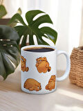 Baskılı Kupa Bardak Seramik Mug - Sevimli Kedi