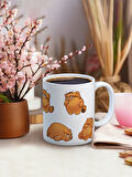 Baskılı Kupa Bardak Seramik Mug - Sevimli Kedi