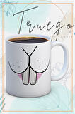 Baskılı Kupa Bardak Seramik Mug - Tavşan Diş