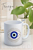 Baskılı Kupa Bardak Seramik Mug - Nazar Göz