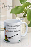Baskılı Kupa Bardak Seramik Mug - Balık Tutayım...