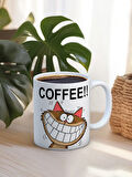 Baskılı Kupa Bardak Seramik Mug - Coffeee