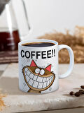 Baskılı Kupa Bardak Seramik Mug - Coffeee