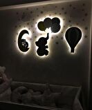 Bebek/çocuk Odası Ahşap Dekoratif Aydınlatma Bebek Hediyelik