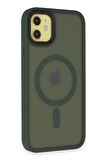Mkorayavm Apple iPhone 11 Uyumlu Magsafe Şarj Özellikli Lens Korumalı Kapak